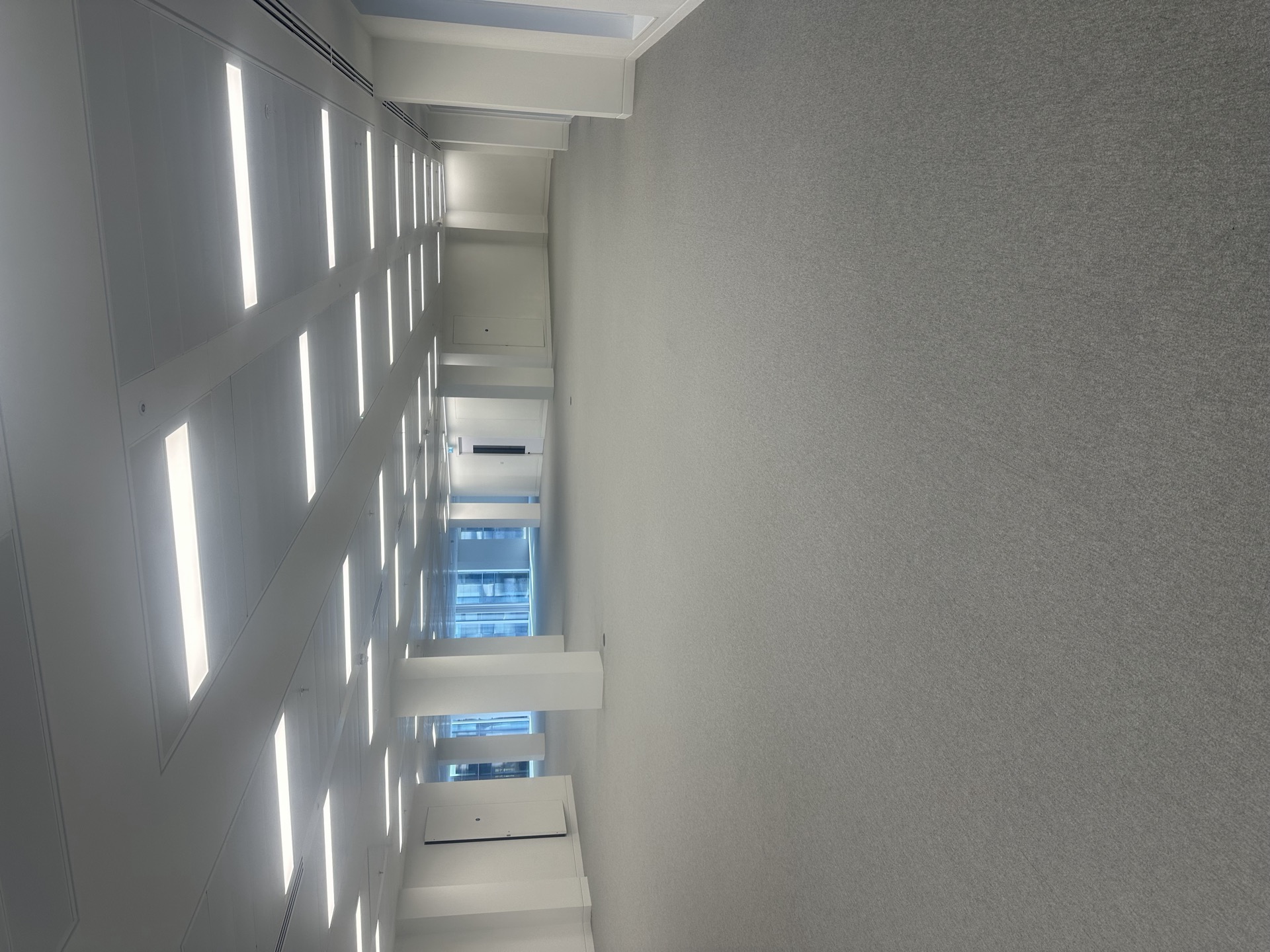 atrium walkway — perimeter trunking + new fan-coils — Reinstated CAT A